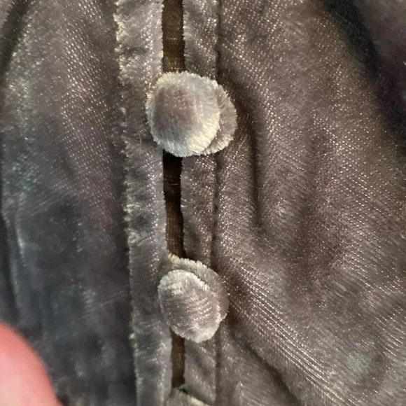 Pewter grey velvet Madewell top - Picture 2 of 9